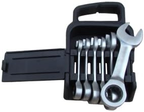 Set di 7 Chiavi Combinate Corte a Cricchetto in Raccoglitore di Plastica - Honorern