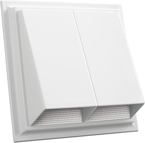 La Ventilazione CPR2424B Cappetta Antivento 240x240 mm con Rete Antinsetti, Bianco - Honorern