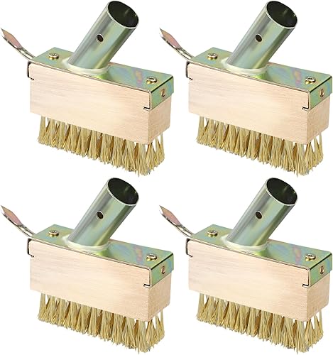 Spazzola per fughe per erbacce, 4 pezzi, spazzola per fughe, spazzola per fughe, raschietto contro le erbacce senza gambo, spazzola per erbacce da giardino, spazzola in acciaio per muschio e erbacce - Honorern
