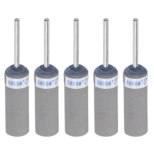 5pz Rotoli di Carta Vetrata Abrasiva 5000 Grana 2,35mm Gambo Levigatura Tamburi Manicotti Testa Macinazione Cilindro per Lavorazione Legno Vetro Lucidatura Metalli - Honorern