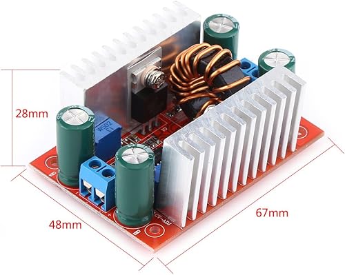 Modulo convertitore Boost,400 W DC-DC Step-up Boost Converter Costante Current Power Supply Modulo LED Driver Ingresso 8,5 V a 50 V Uscita 10 V a 60 V - Honorern