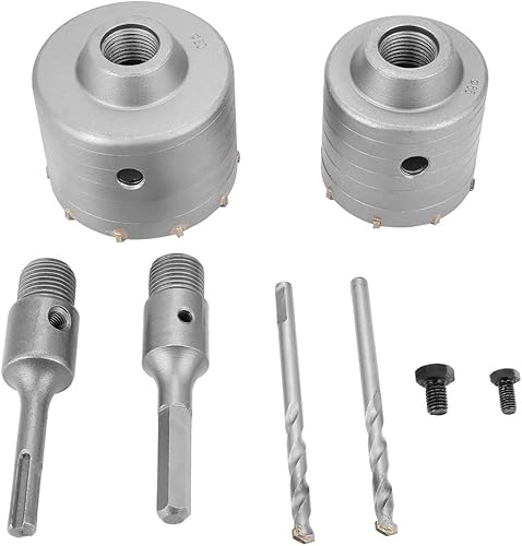 Ejoyous Frese a Tazza carotatrice, Seghe a Tazza carotatrice Muro Punte Frese Carotatrici a Tazza Calcestruzzo per Trapano a percussione Trapano a Corona Punta Cava per calcestruzzo 65mm/80mm - Honorern