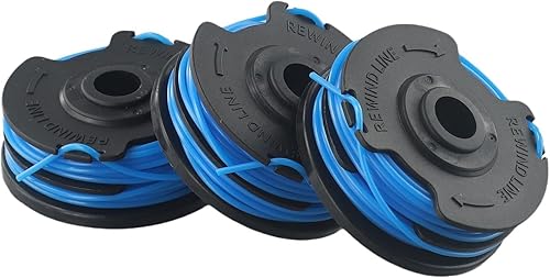 Bobina di filo di ricambio per decespugliatore Wolf GT840 GT850 GT-F10, diametro 0,6 mm, lunghezza 2 x 5 m, 2013 (3 pezzi) - Honorern