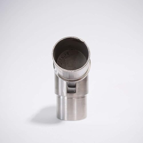 M.P. METALLI - Giunto raccordo per angoli regolabile acciaio inox aisi 304 satinato grana 240 con snodo da 90° a 270° per corrimano - Mis. Per Ø 42,4 x 2 mm - Made in Italy - Honorern