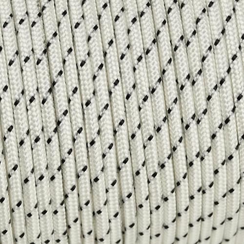 006045014, Sagola per Fucili da Sub, Anima in Dyneema® SK75 Intrecciato, Rivestimento in Poliestere Alta Tenacità prestirato, Diametro 2,5 mm, 50 Metri, Colore Bianco - Nero - Honorern