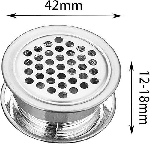 Griglia di Ventilazione Rotonda 10Pezzi Acciaio Inox Doppia Faccia Rete di Ventilazione Mantieni l'aria Fresca Nell'armadio per Cucina Armadi Guardaroba Scarpe Armadietto. - Honorern