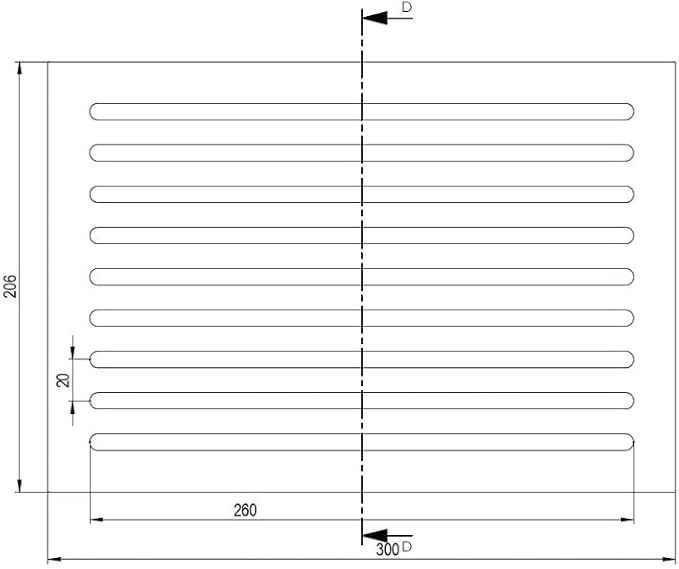 Griglia in Ghisa per Camini 30 x 20.6 cm - Honorern