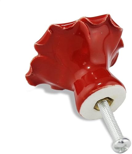 Bianca Pomelli In Ceramica Rosa Fiore Manopole, Creativo Pomoli Per Cucina Armadio Cassetti Tirare Maniglioni - 2pcs - Honorern