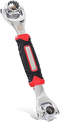Chiave a bussola universale 52 in 1: chiave a cricchetto regolabile in acciaio ad alto tenore di carbonio, chiave girevole a 360 gradi con manico antiscivolo, mobili riparazione auto utensili - Honorern