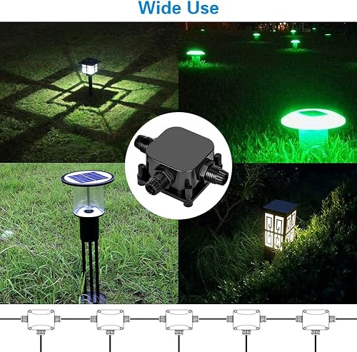 Tofree - Scatola di giunzione impermeabile, confezione da 5 pezzi, protezione IP68, 230 V, colore: Nero - Honorern