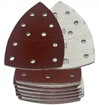 Levigatrice triangolare per carta vetrata | Levigatrice multiuso per carta vetrata | grana 240-1.000 | 20 fogli ciascuno | 100 pezzi | Triangoli di levigatura Prio 105x152 | Carta vetrata fine - Honorern