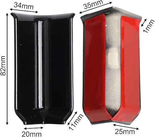 Set di 6 blocchi angolari per battiscopa da parete, angoli interni ed esterni per 8 cm di altezza, diversi colori, facile da installare, robusto materiale ABS (M White) - Honorern