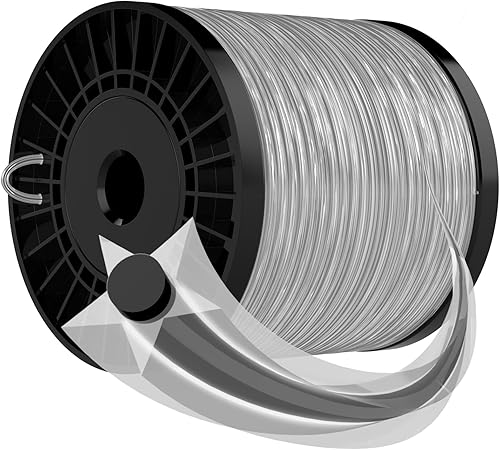 Filo per decespugliatore universale, 2,4 mm x 100 m, colore grigio scuro, 100 m, in nylon, resistente - Honorern