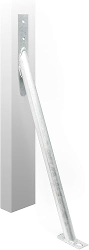 Wiltec Staffa di fissaggio per recinzioni, in acciaio zincato Paletto per ancoraggio a terra - Honorern