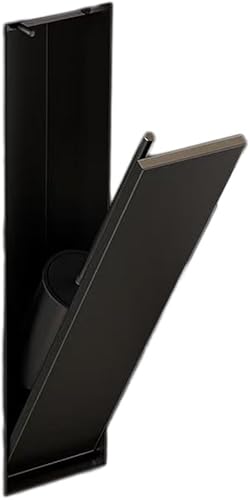 XAoSCd Porta Scopino da Incasso, Nicchia Doccia in Acciaio Inox 304, Nicchia per Bagno Invisibile Design Clubs per Ristrutturazione Bagni Hotel,BIDHCKQ49032-Black-11.8x44.8x12.5cm - Honorern
