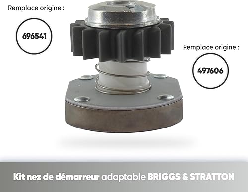GREENSTAR - Kit Naso Di Avviamento - Nuovo Stile Con Clip C Di Tenuta - Adattabile Per Modelli BRIGGS & STRATTON - Pezzo Originale 497606, 696541 - Honorern