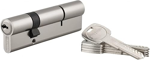 Cilindro europeo a doppia entrata Trafic 6, 30x70mm, nichel, antiperforazione, antirottura, 5 chiavi piatte reversibili- THIRARD - Honorern