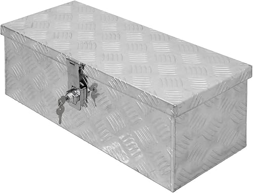 Baule Porta Attrezzi in Alluminio 73 x 24 x 32 cm Capacità 52 litri Cassetta per Utensili Valigia Porta Oggetti Valigetta Portautensili Scatola per Trasporto Resistente alla Corrosione - Honorern