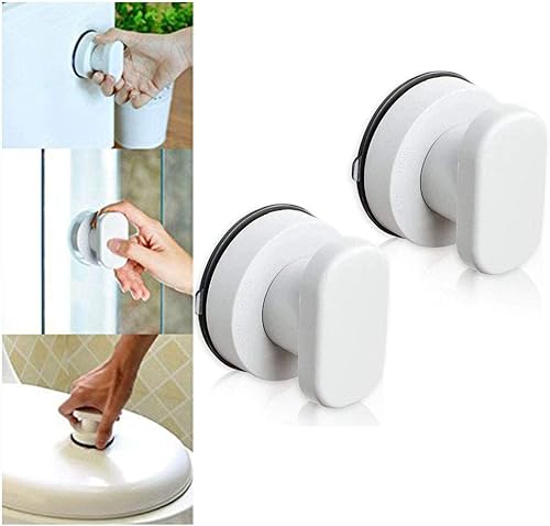 2 Pezzi Forte Ventosa Pull Maniglie, Ventosa Maniglia Porta Frigorifero Cassetto Bagno Pull Manopola Montaggio a parete Corrimano - Honorern