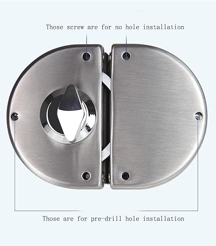 Serratura a doppio vetro in acciaio inox 304 di alta qualità con apertura su entrambi i lati, senza cornice, non richiede foratura, per vetro spesso 10-12 mm, guarnizioni per mobili per casa - Honorern