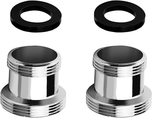 2 pezzi adattatore rubinetto M18 a M22, adattatore filettato per filettatura esterna M18 e M22, per lavandino cucina aeratore filtro acqua con guarnizione in gomma - Honorern