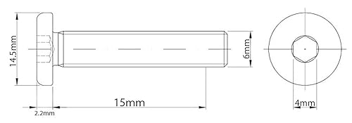 Viti a testa piatta M8 (8 mm x 40 mm), color argento, con filettatura metrica, completamente filettate, per mobili, culle, lettini, culle e sedie (confezione da 12) - Honorern