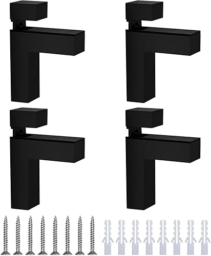 Reggimensola Vetro, 4 Pezzi Morsetto per Vetro in Lega di Zinco, Morsetti Ferma Vetro per Vetro di Spessore 3-25MM, Finito Spazzolato, Morsetti Vetro per Corrimano Scale Balaustra, dargento - Honorern