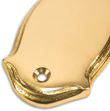 Targa per porta in ottone con incisione personalizzata – 86 x 48 mm, ovale curvo, per campanello, targhetta per incisione - Honorern