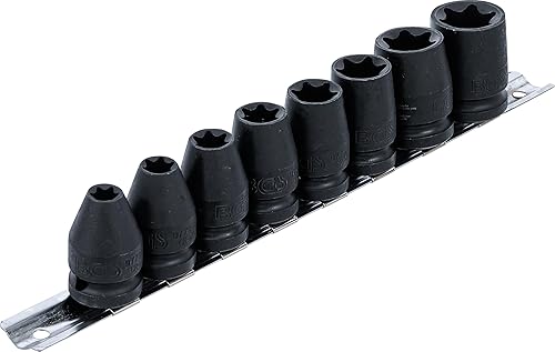 Juego de llaves de vaso de impacto E-Torx | entrada cuadrado interior 12,5 mm (1/2') | E10 - E24 | 8 piezas - Honorern