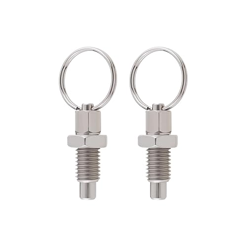 4 pistoni a molla con anello di trazione M6 a sgancio rapido in acciaio inossidabile tipo non bloccante a mano tozzo stantuffo a molla retrattile a mano per attrezzature industriali - Honorern