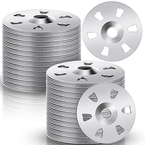 1000 Pezzi Rondelle Acciaio Zincato, Rondelle Alzaporta, 6 Artigli di Diametro 30 mm, Antiruggine, Rondella di Bloccaggio per Cartongesso, Isolanti Termici - Honorern