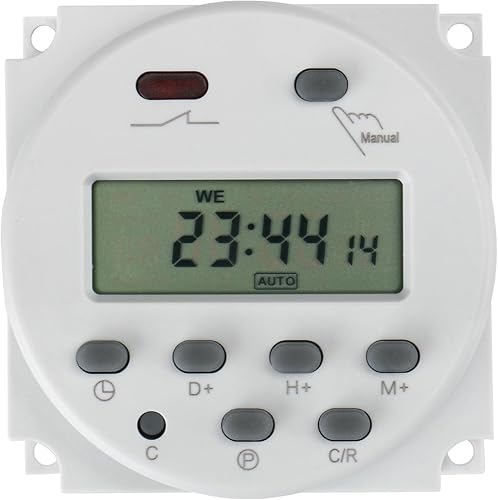 CN101A DC/AC 24V Timer programmabile da 16Amp.,SPST, Timer digitale LCD, a relè a tempo Supporto 17 volte Programma giornaliero settimana - Honorern