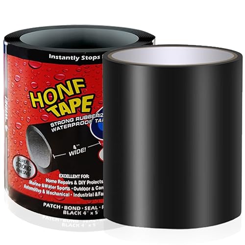 Nastro Per Riparazioni,Nastro Sigillante Impermeabile Nero Nastro Ripara Piscine Adesivo 1,5m x 10cm Per La Riparazione Di Tubature Dell'acqua, Impianti Idraulici E Piscine - Honorern