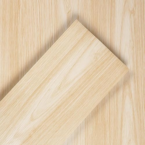 FunStick 90CM×15CM 15 Piastrelle Adesive Pavimento PVC Effetto Legno Bagno Impermeabile Linoleum Adesivo per Pavimento Cucina Camera Pavimento PVC Adesivo Effetto Legno Beige Piastrelle in Vinile - Honorern
