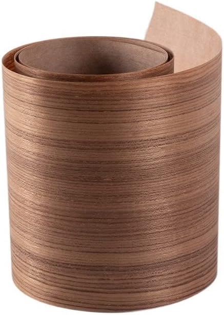 1 rotolo di teak naturale (grana dritta) impiallacciatura sottile fatta a mano fai-da-te pannello decorativo in legno massello rinnovamento dell'altoparlante della pelle - Honorern