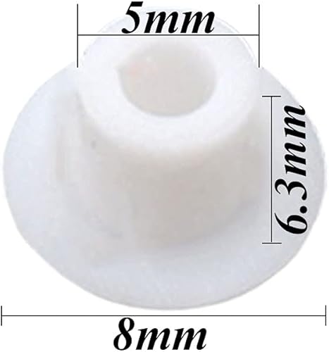 Cappuccio Plastica 500 Pezzi Tappi Copriforo 5mm in Plastica Tappi Copriforo Tappi per Fori di Perforazione Tappo per Rotondo Plastica Bianco Cappuccio Tappi di Copertura per Mobili - Honorern