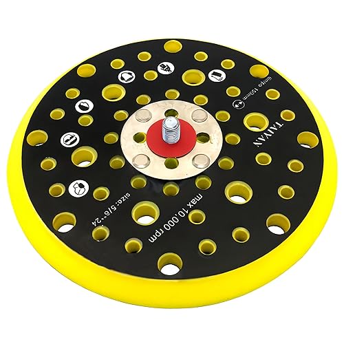 Piastra levigatrice a 52 fori, base di levigatura da 150 mm, disco di levigatura compatibile con la levigatrice Mirka CEROS DEROS con filettatura 5/16 - Honorern