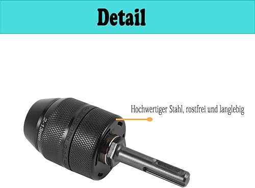 Adattatore mandrino a sgancio rapido, 2 – 13 mm 1/2 – 20UNF SDS per mandrino, mandrino autoserrante, utensili elettrici a mano con adattatore SDS Plus (2-13 mm 1/2-20UNF) - Honorern