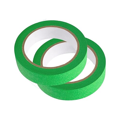 2 rotoli di nastro adesivo, lunghezza 20 m, nastro di carta testurizzata scrivibile, nastro adesivo per pittura artigianato decorazione (20 mm, verde) - Honorern