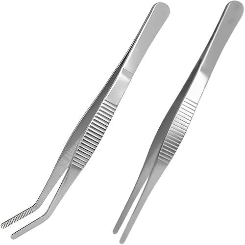 Set 3 pinzette precisione, punta fine, antistatiche, in acciaio inox, per gioielli, elettronica e riparazione orologi. - Honorern