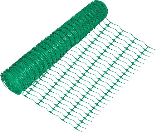 Rete di protezione per recinzioni in plastica, per edilizia, da giardino, flessibile, verde, 1 x 50 m - Honorern