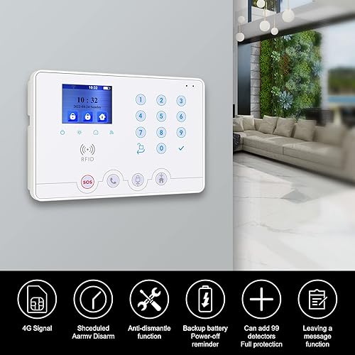 W4Q WiFi 4G kit sistema di allarme di sicurezza domestica senza fili in italiano (W4Q-04C) - Honorern