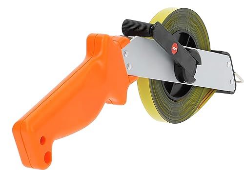 Metro a nastro in acciaio, lunghezza 50 m, larghezza del nastro: 13 mm, con scala in centimetri e millimetro, manovella pieghevole - Honorern