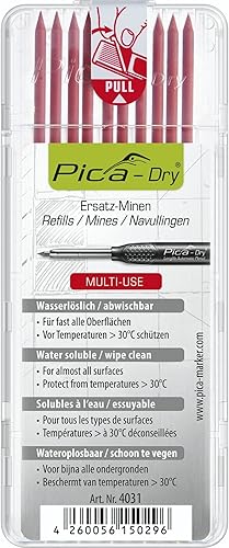 PICA-4031P-Estuche-10-Minas-Dry -Rojo - Honorern