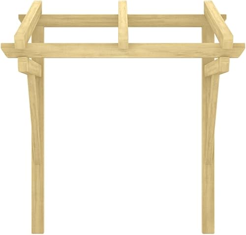 Pensilina per Porta, Pensilina Tettoia per Porta Balcone Esterno, Adatto per portici, finestre, balconi, ingressi di negozi, Pensilina per Porta 100x100x100 cm Pino Massello Impregnato - Honorern