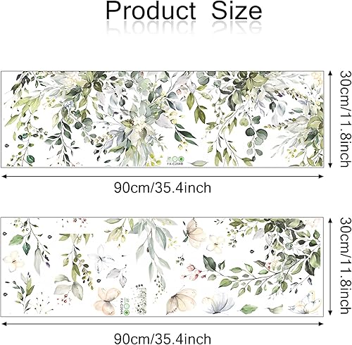 Adesivi Murali Pianta, Adesivo da Parete Foglie Verde Farfalle Fiori, Decalcomanie da Muro di Piante, Vite Appesa Decorazione Murale per Camera da Letto Soggiorno - Honorern