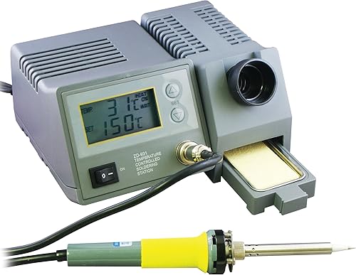 Stazione di Saldatura Professionale e Hobistica, 48W, LCD o LED, Inclusi Ferro da Saldatura, Alimentatore, Supporto, Pulitori di Punta, Manuale delle Istruzioni - Honorern