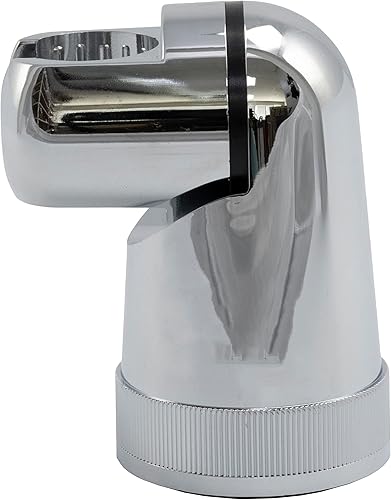 C62394 - Supporto doccia girevole a parete 70mm - per miscelatore acqua soffione doccia vasca tubo flessibile sanitario bagno - in plastica - finitura cromo - Honorern