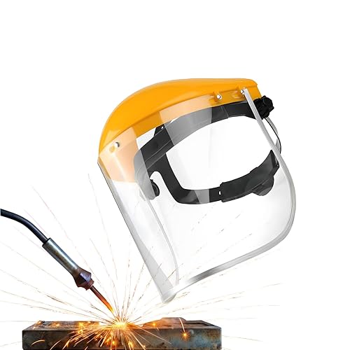 Visiera Decespugliatore – Visiera Protettiva in Plexiglass con Copricapo HDPE, Regolazione a Cricchetto e Fascia Antisudore - Honorern