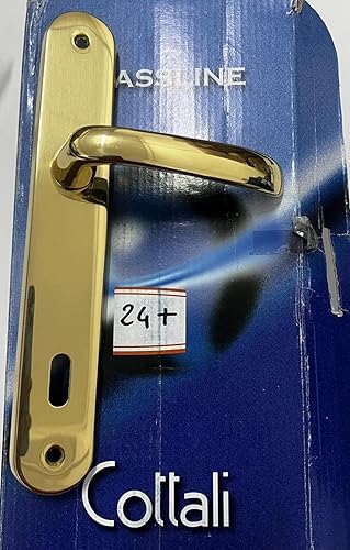 COTTALI MANIGLIA OTTONE PORTA INTERNA MOD. PARO PLACCA OLV - Honorern